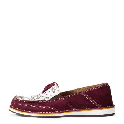 Ariat Cruiser - Loafers Schoenen Bordeaux / Wit Dames - 39482-200